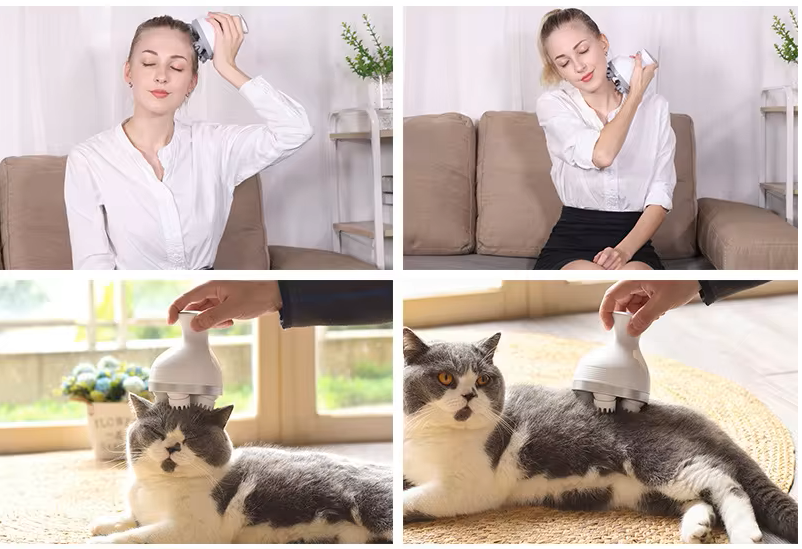 Portable Electric Scalp Massager - For Pet Stress Relief