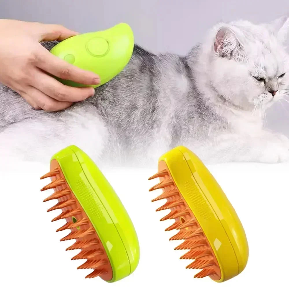 3-in-1 Steamy Cat Grooming Brush