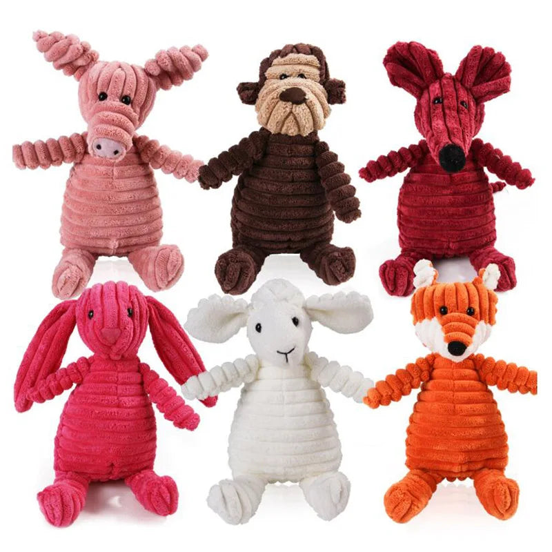 SqueakBuddy Animal Plush Dog Toys