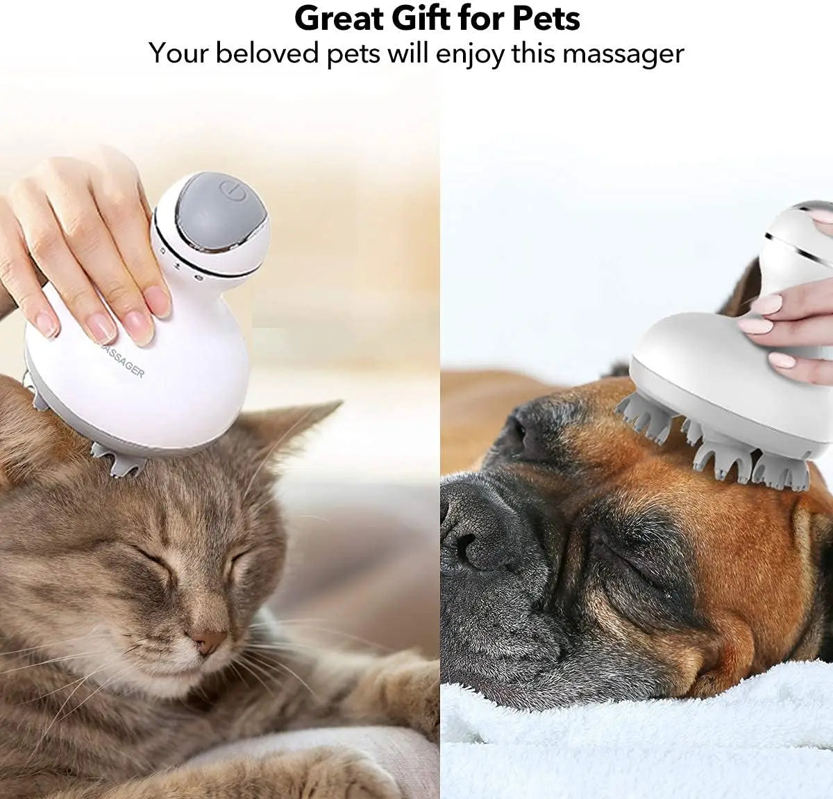 Portable Electric Scalp Massager - For Pet Stress Relief