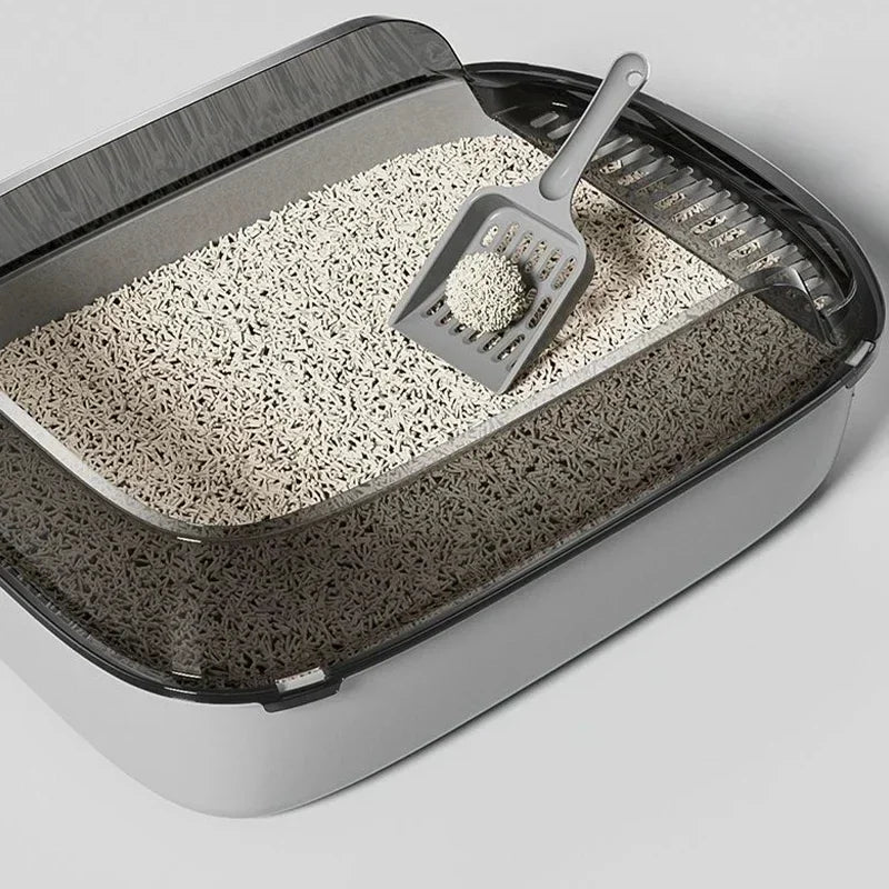 Spacious Cat Litter Box - Anti-Splash Design for Easy Cleaning