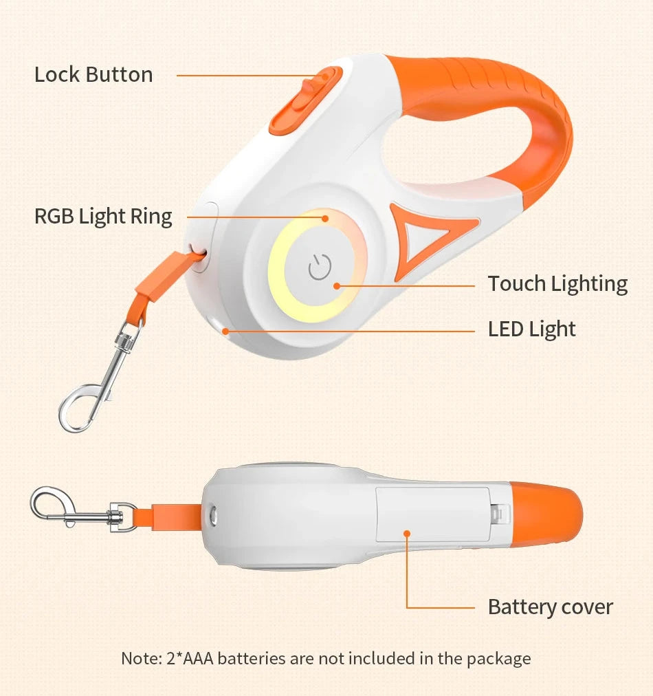 ShineWalk LED Retractable Leash