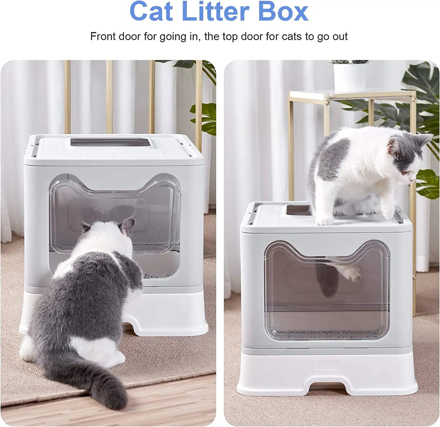 EasyFold Cat Litter Box - Foldable with Scoop & Drawer