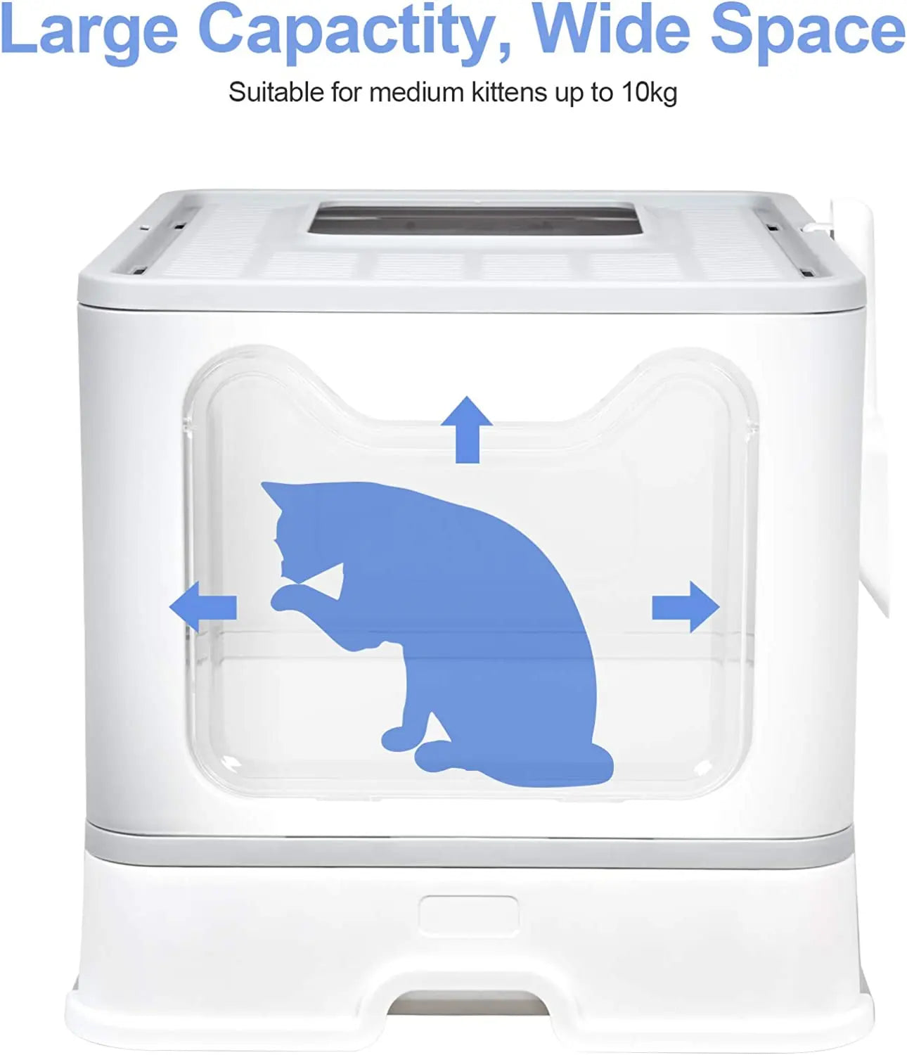 EasyFold Cat Litter Box - Foldable with Scoop & Drawer